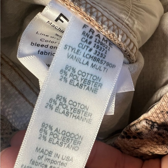 Frame Le Crop mini Boot animal Print Pants- 29 - Picture 10 of 11